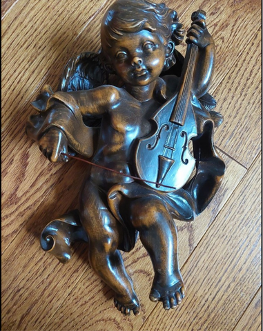 Vintage Italian Cherub playing a violin