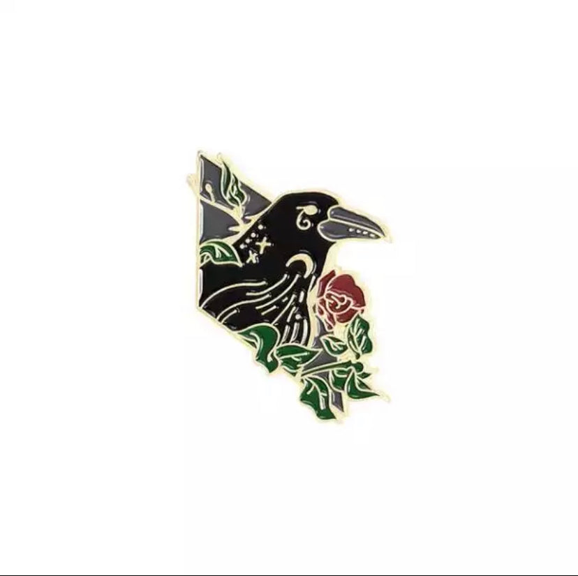Enamel Crow/ Raven Pin