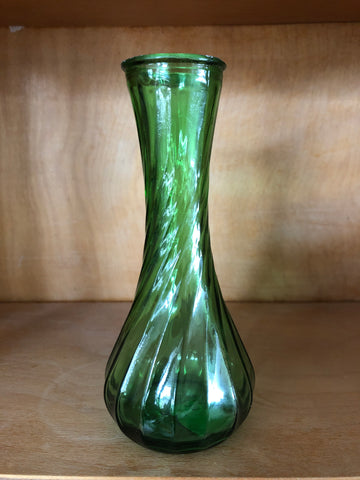 Emerald Swirl Vase 6”