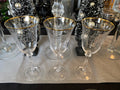 Vintage Etoile Crystal Wine Glasses w/ Gold Rims (3)