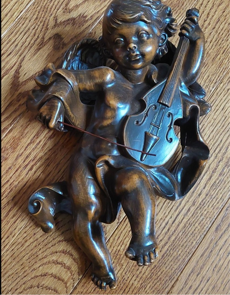 Vintage Italian Cherub playing a violin