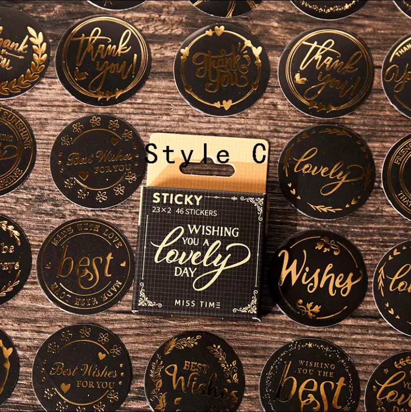 Sticky Best Wishes Stickers