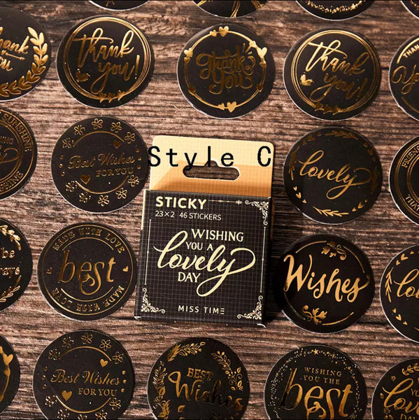 Sticky Best Wishes Stickers