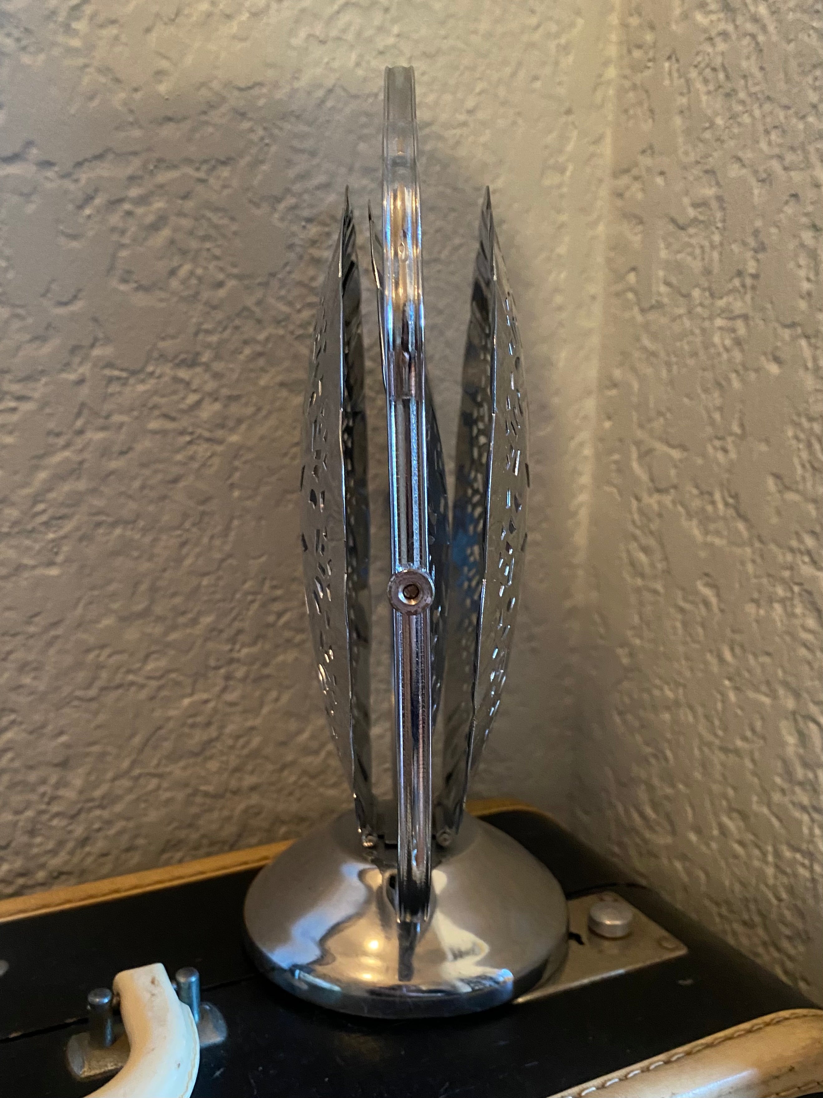 Vintage Chrome Plated 3-Tier Folding Tidbit Stand