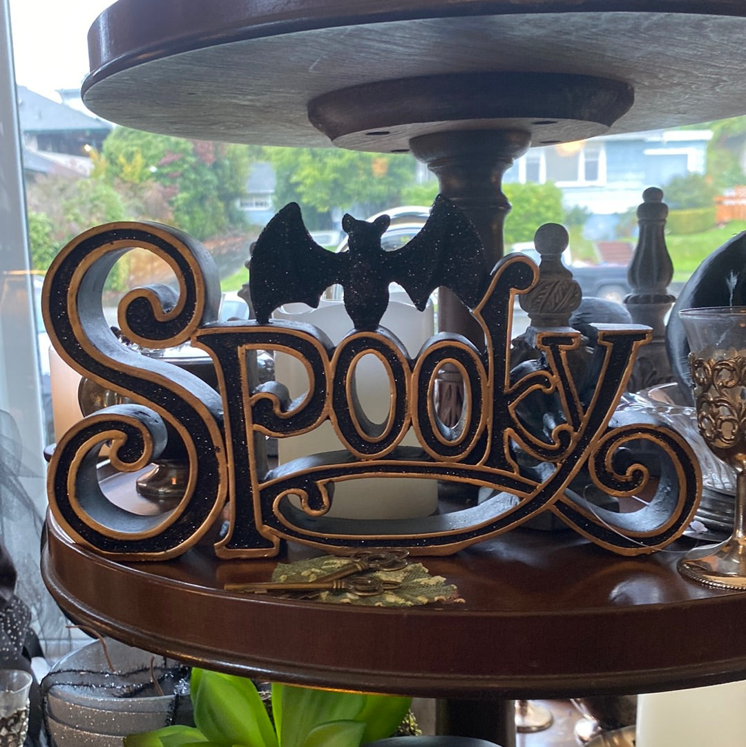 Black & Gold Halloween Signage