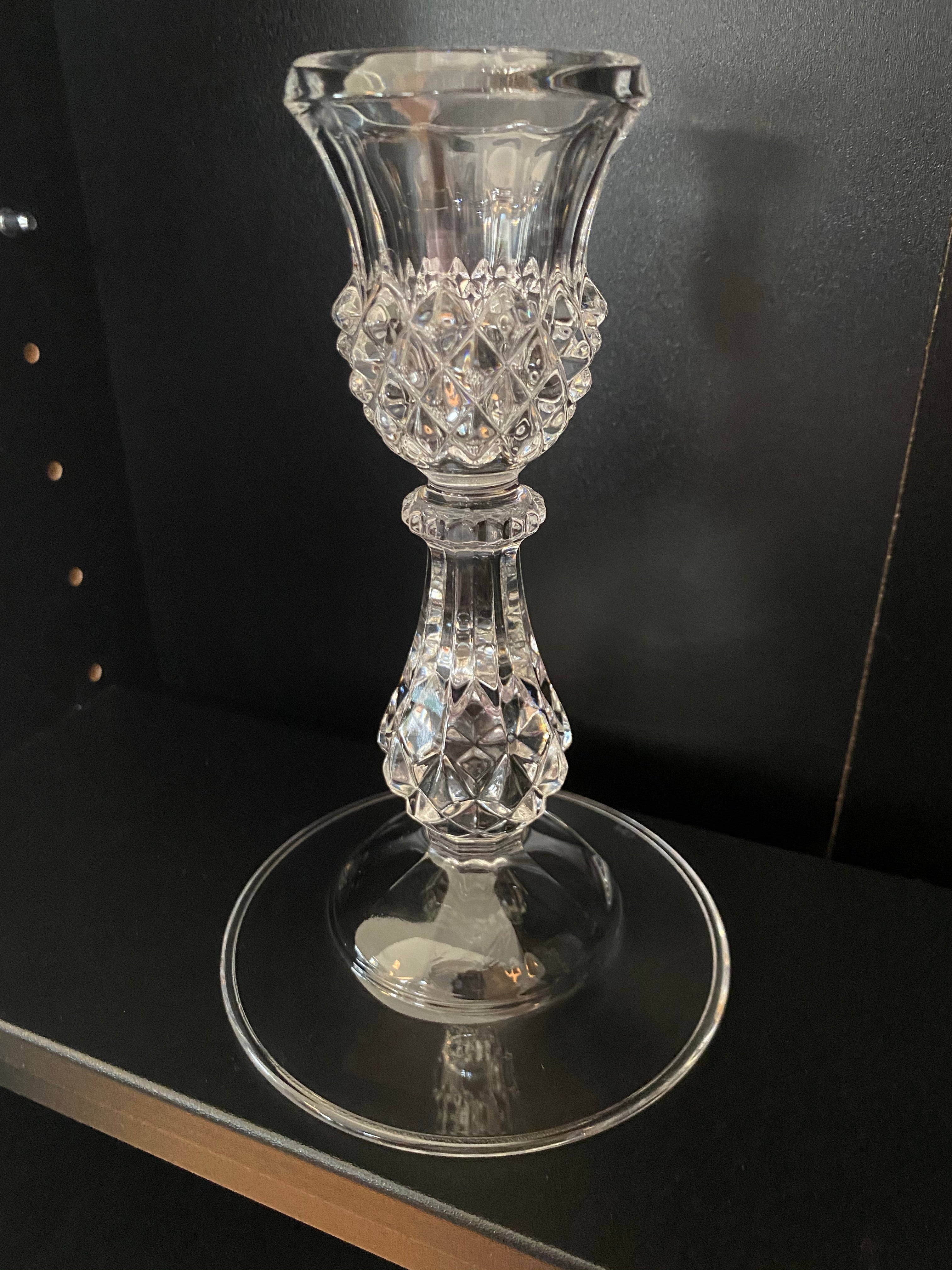 Cristal d'Arques Durand Longchamp Crystal Candlestick Holder (2)