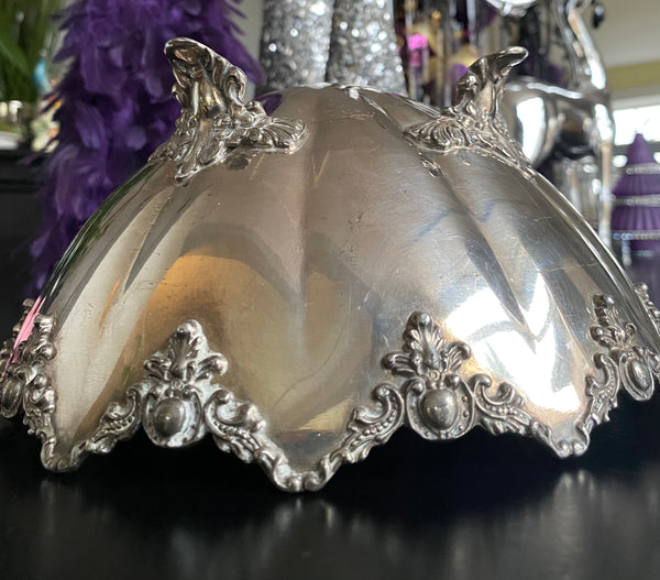 Vintage Silver Footed Flower Bowl EPBN 910