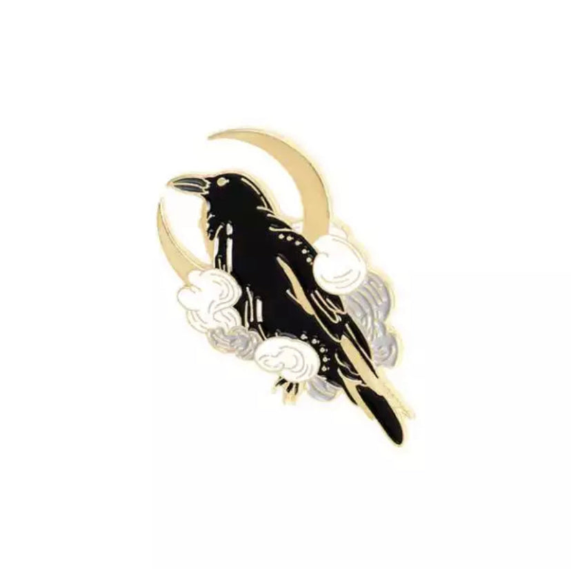 Enamel Crow/ Raven Pin
