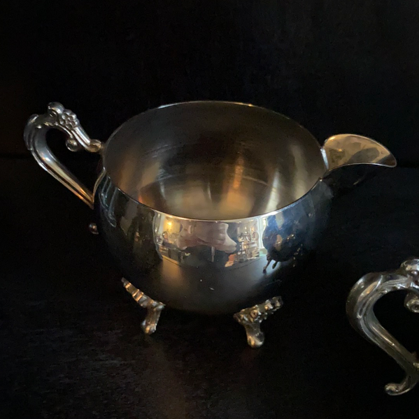 Vintage Leonard Silver Plate Creamer & Sugar