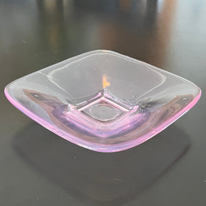 Pink Clear Glass Dish