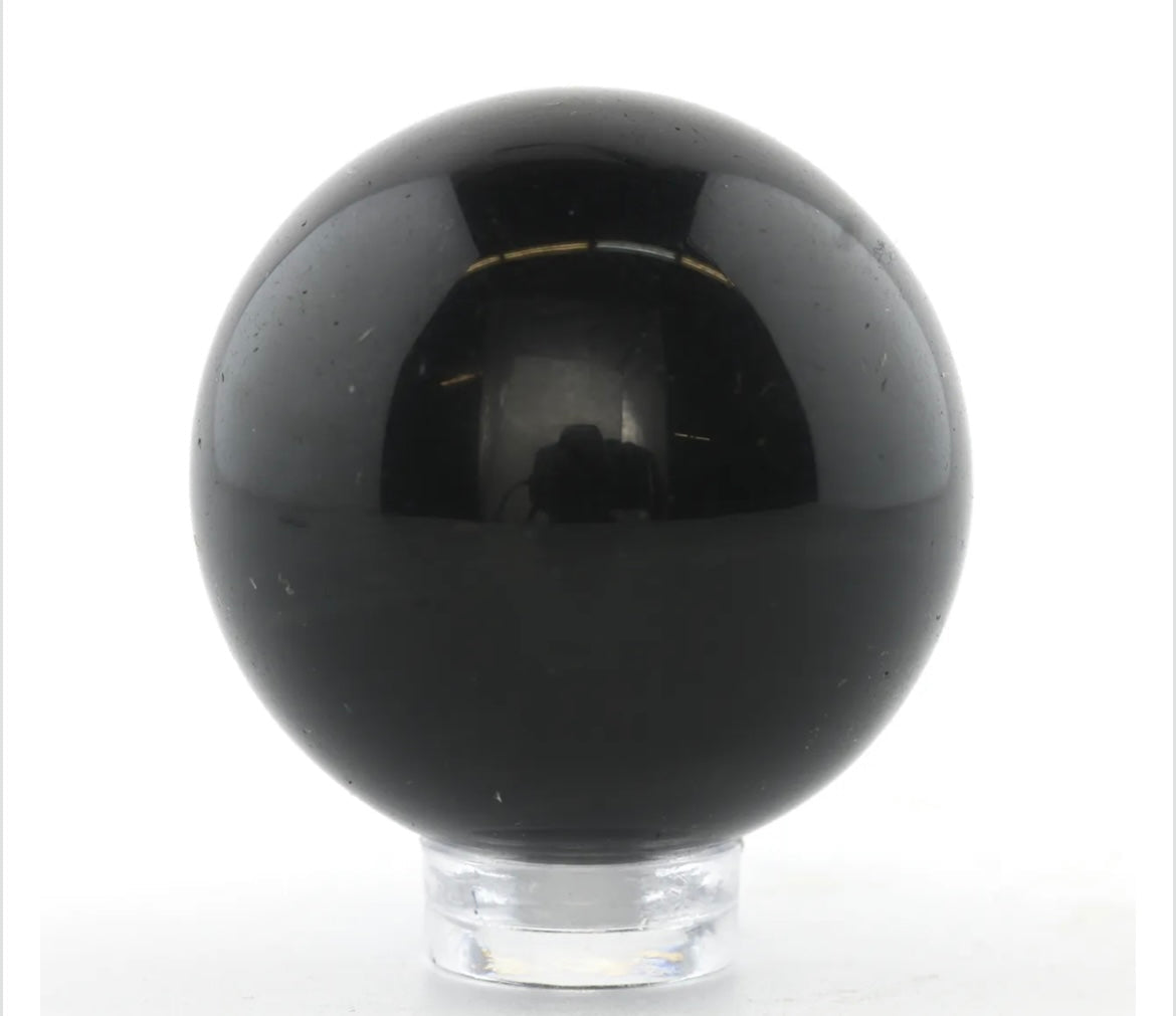 Black Obsidian Orb & Sphere – Protection & Truth Healing Crystal