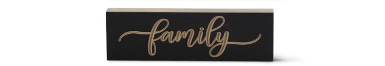 Matte Black Script Embossed Inspirational Tabletop Signs