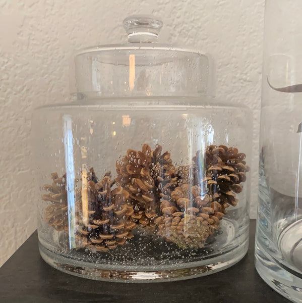 Speckled Glass Lidded Jar