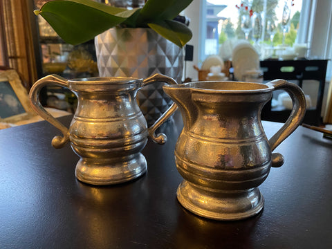 Wilton RWP Pewter Cream & Sugar Set