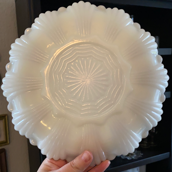 Anchor Hocking Milk Glass Tray Devilled Eggs