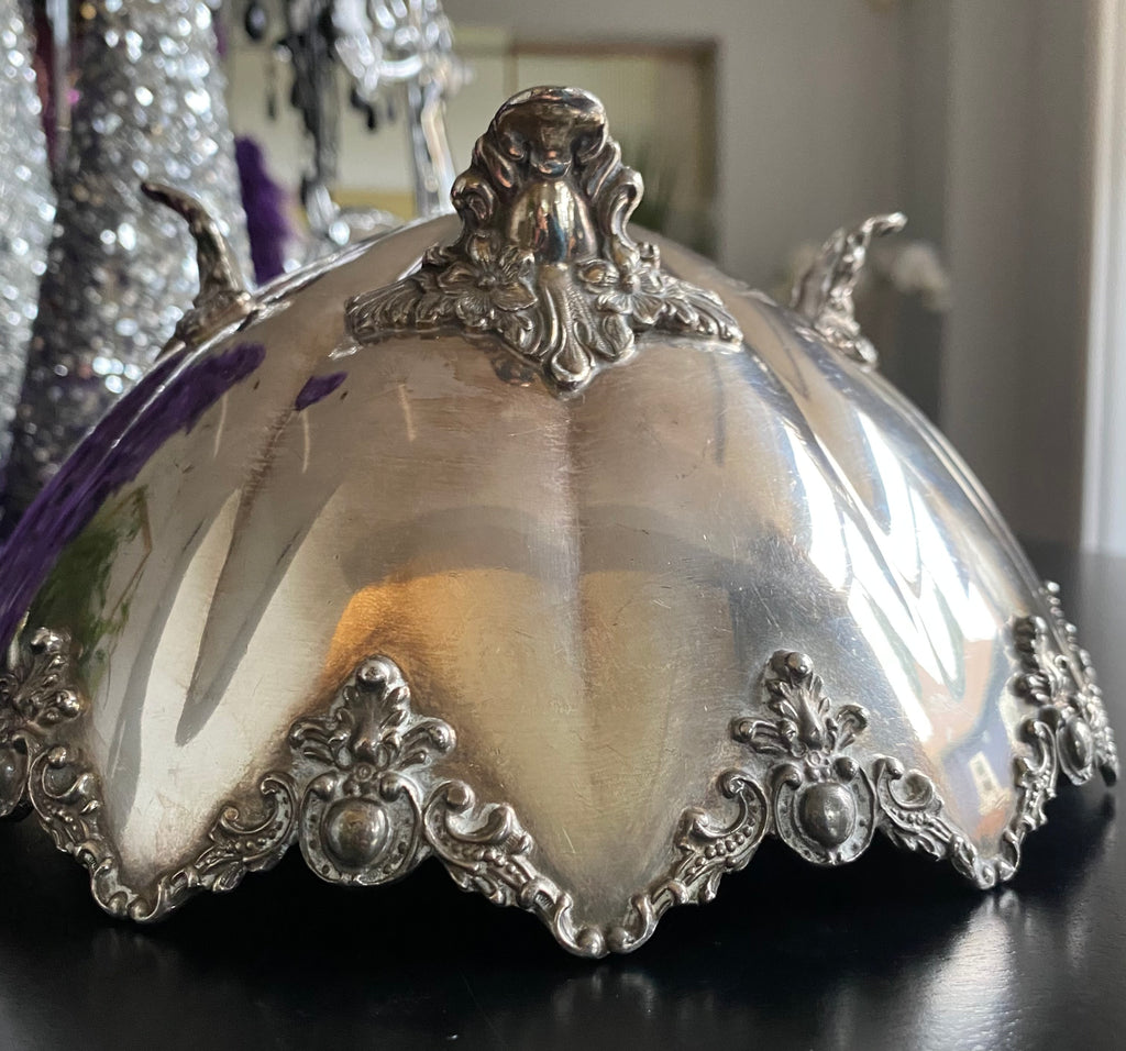 Vintage Silver Footed Flower Bowl EPBN 910