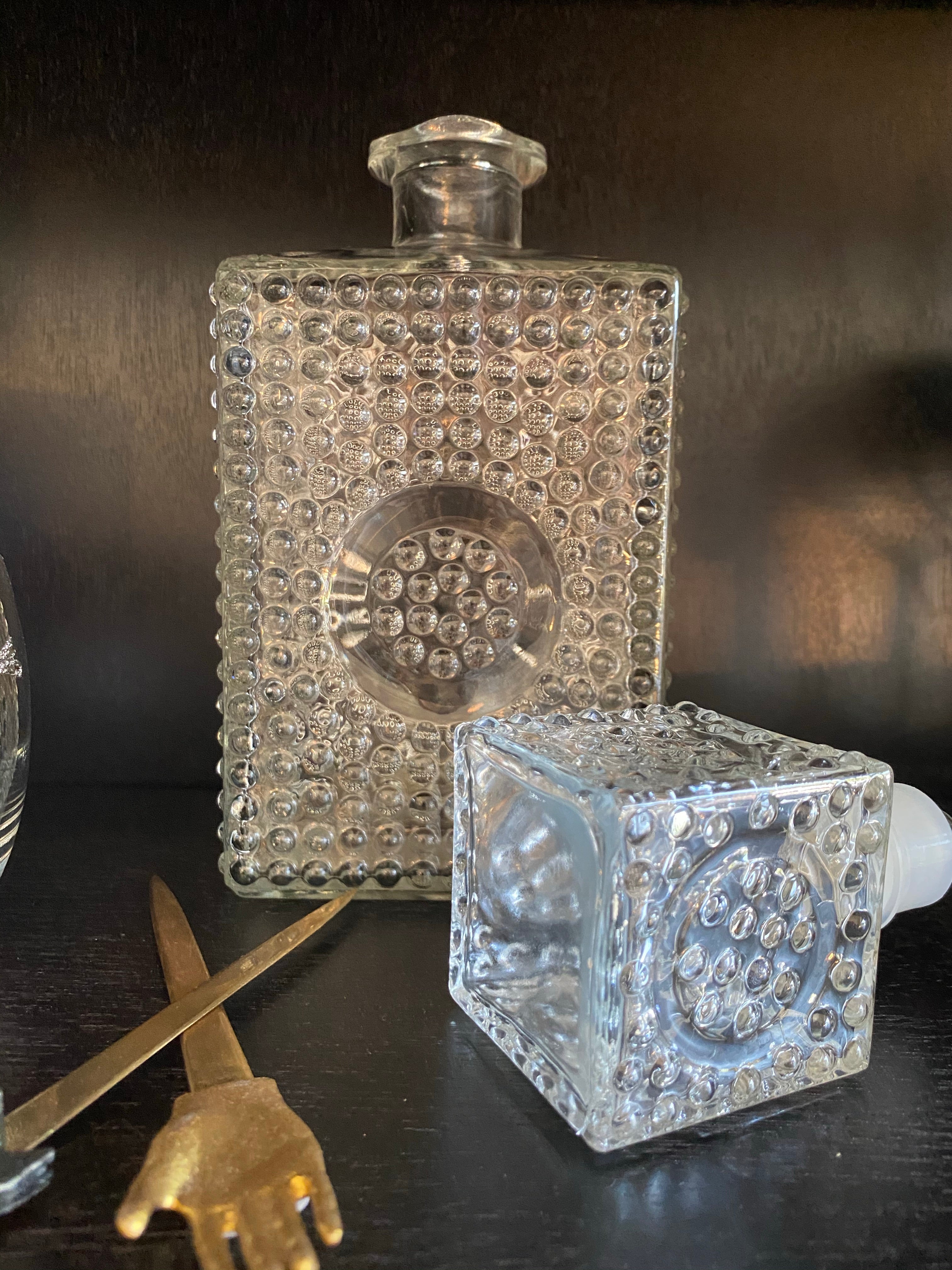 Vintage Dots Square Decanter