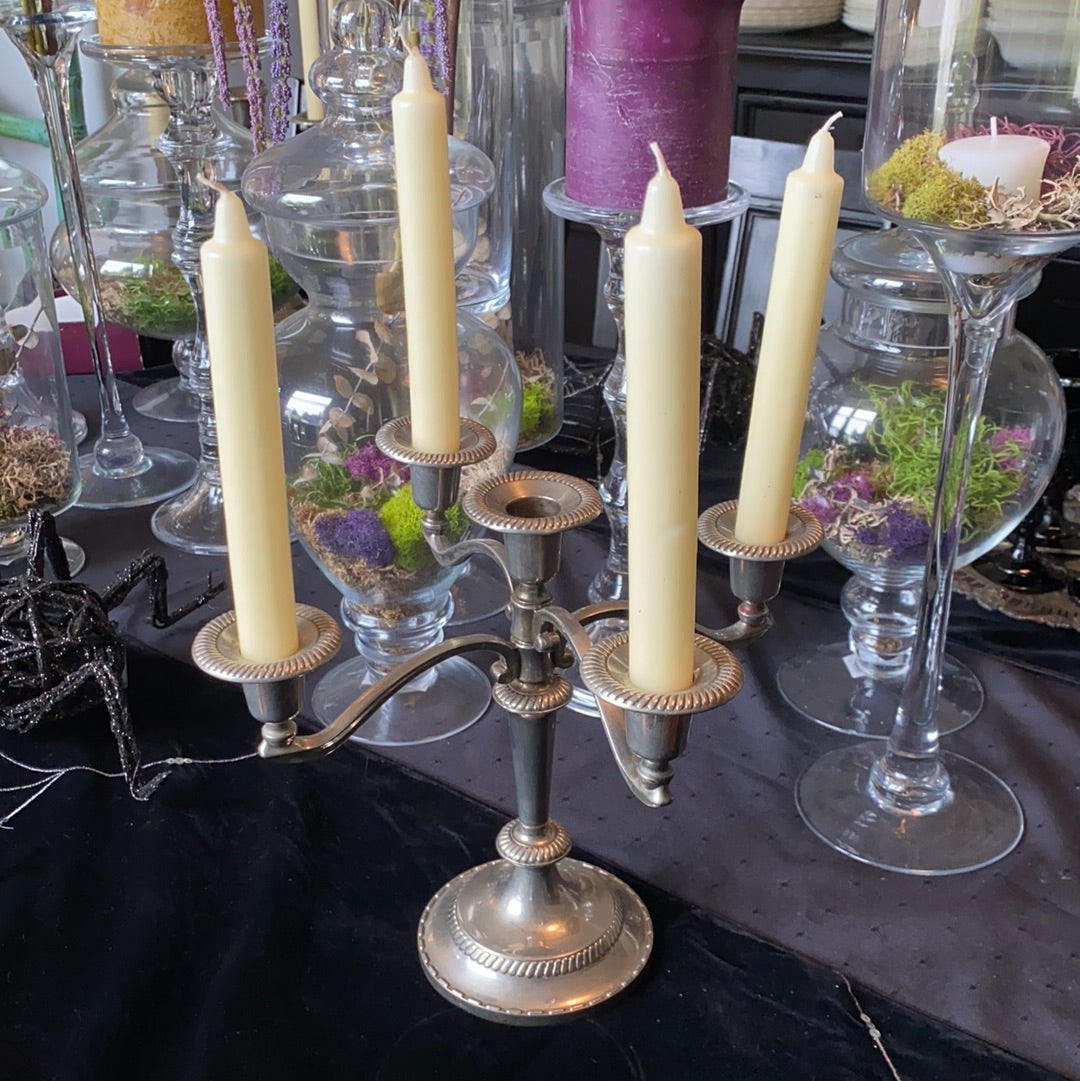 Vintage Candelabra Silver Plated 5 Holder