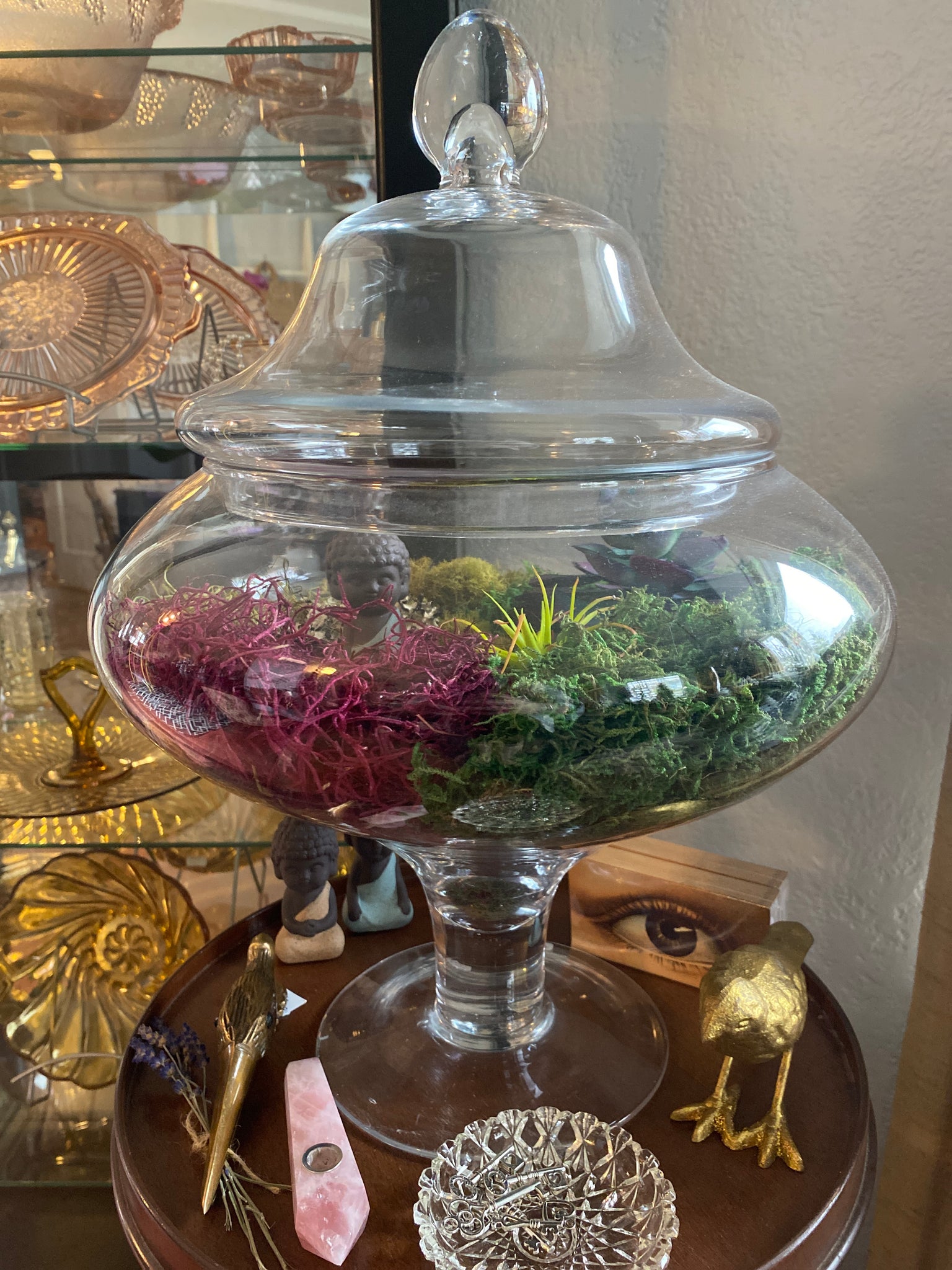 Terrarium w/ Blue Buddha 13"x 17.5"