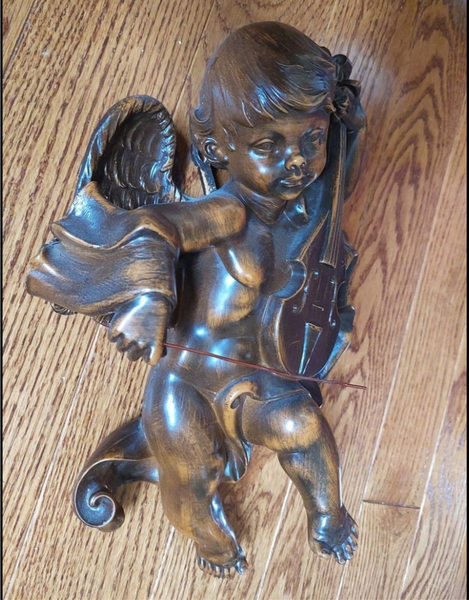 Vintage Italian Cherub playing a violin