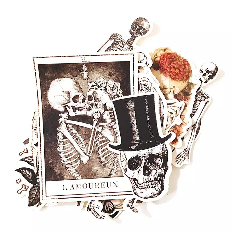 Various Vintage Skeleton Stickers