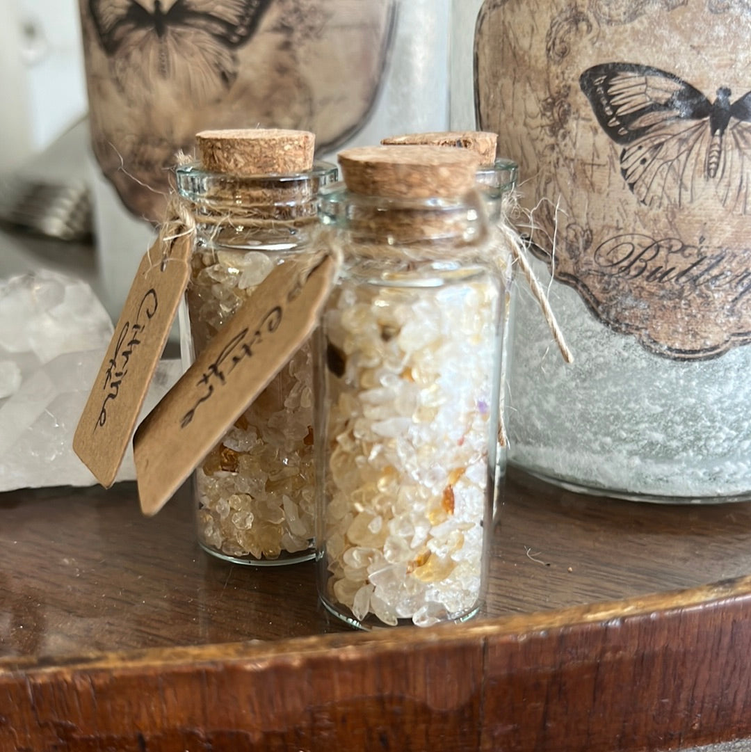Small Wish Bottles w/ Guiding Crystals