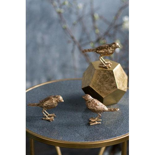 CAST IRON GOLD LEAF BIRDS